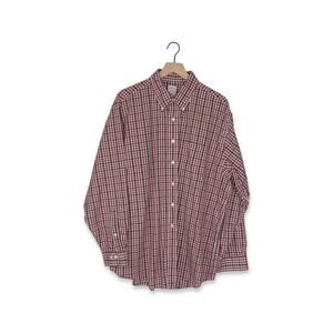 Brooks Brothers Red and White Plaid Long Sleeve Button Down Shirt
